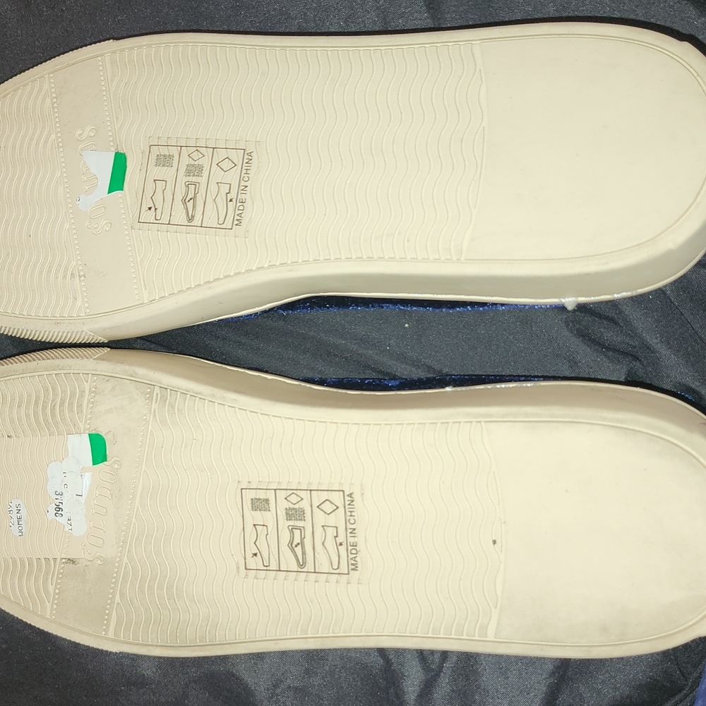 Soludos Blue Velvet Sheep Shoes Slip-on 8.5 - Picture 8 of 9